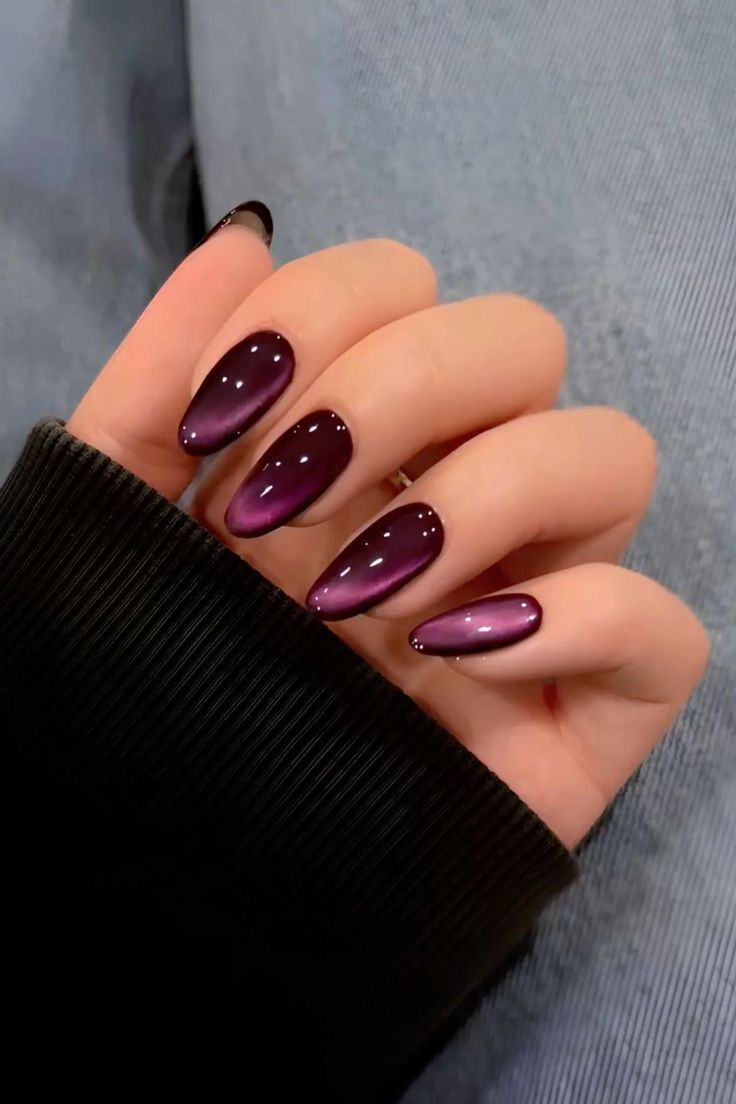 Nail Extension With Cat Eye